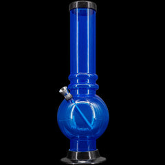 JM Enterprises 12-15" Acrylic Bubble Base Bong - Multiple Colors - Discreet Smoker