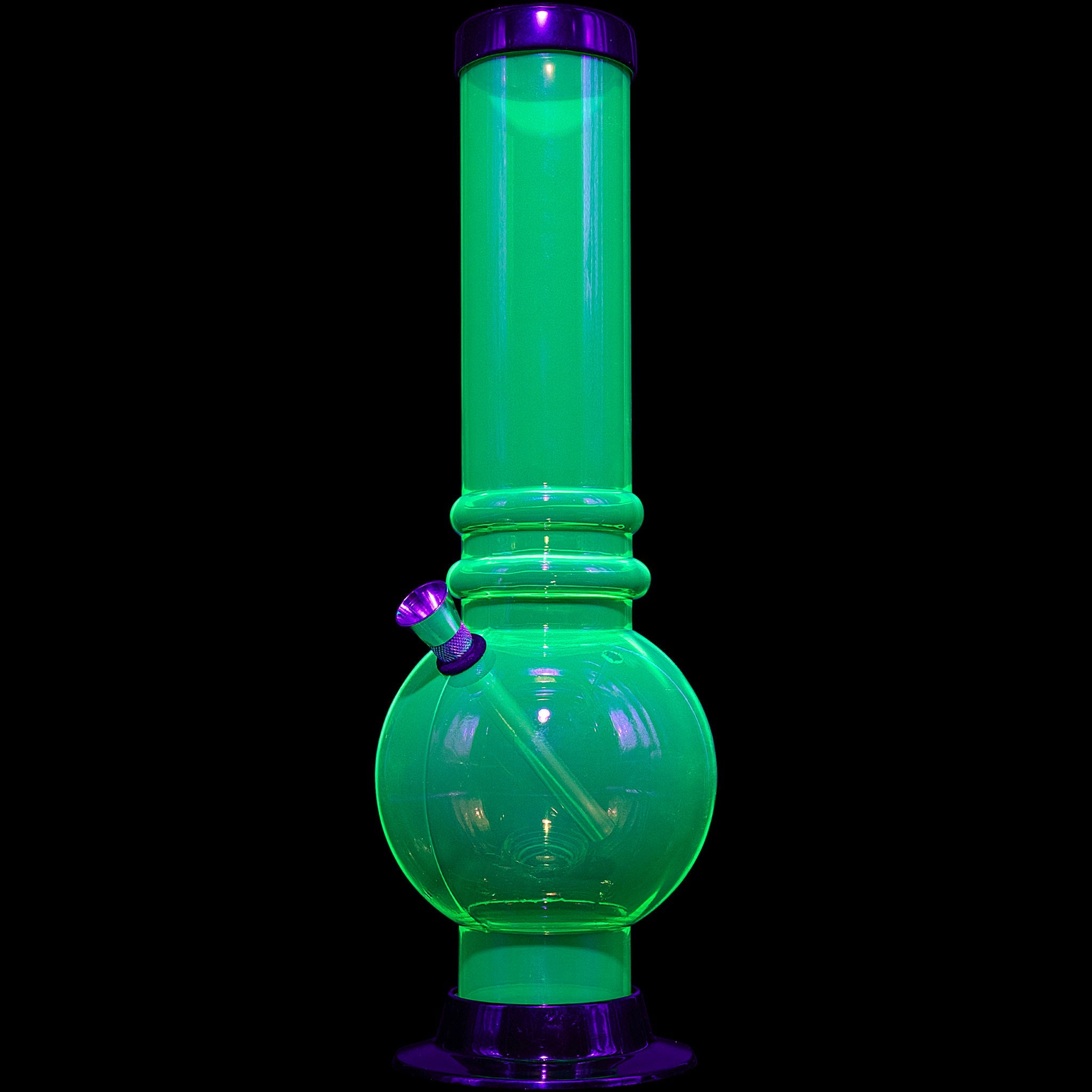 JM Enterprises 12-15" Acrylic Bubble Base Bong - Multiple Colors - Discreet Smoker