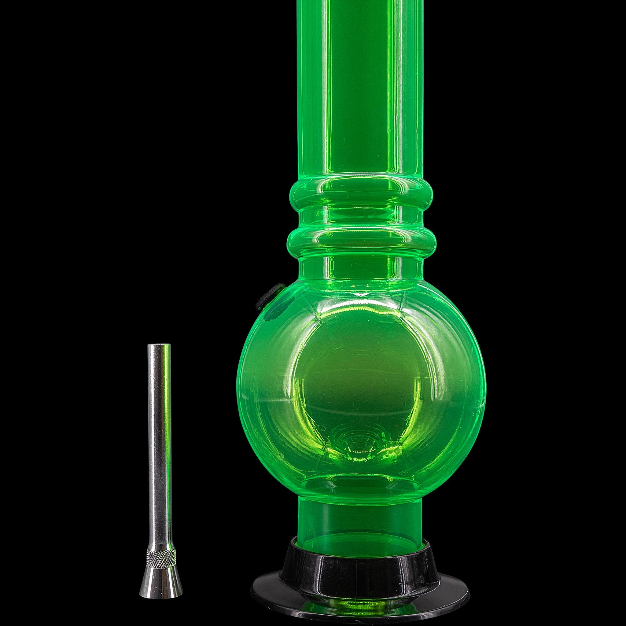 JM Enterprises 12-15" Acrylic Bubble Base Bong - Multiple Colors - Discreet Smoker
