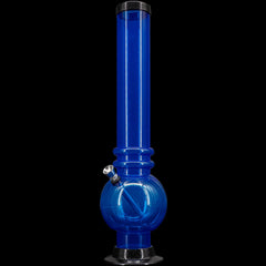 JM Enterprises 12-15" Acrylic Bubble Base Bong - Multiple Colors - Discreet Smoker
