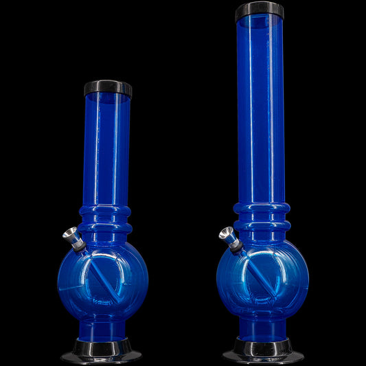 JM Enterprises 12-15" Acrylic Bubble Base Bong - Multiple Colors - Discreet Smoker