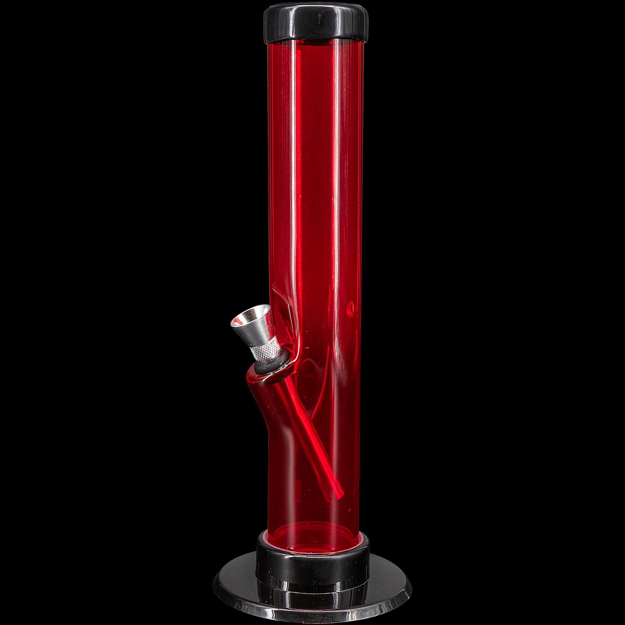 JM Enterprises 6-9-12" Acrylic Straight Tube Bong - Multiple Colors - Discreet Smoker