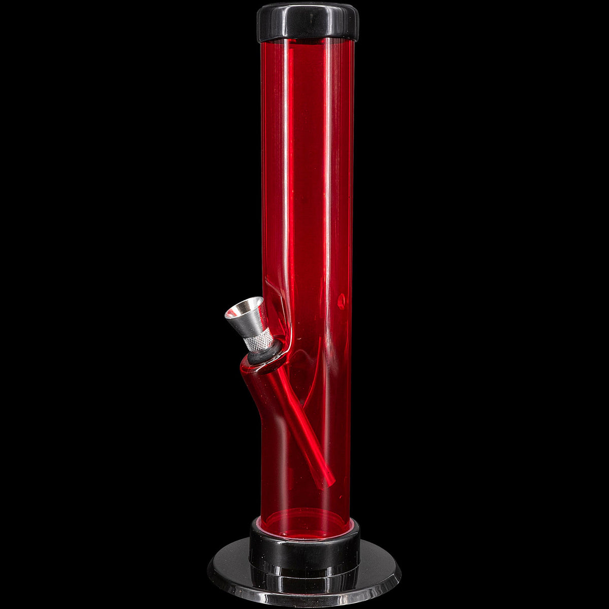 JM Enterprises 6-9-12" Acrylic Straight Tube Bong - Multiple Colors - Discreet Smoker