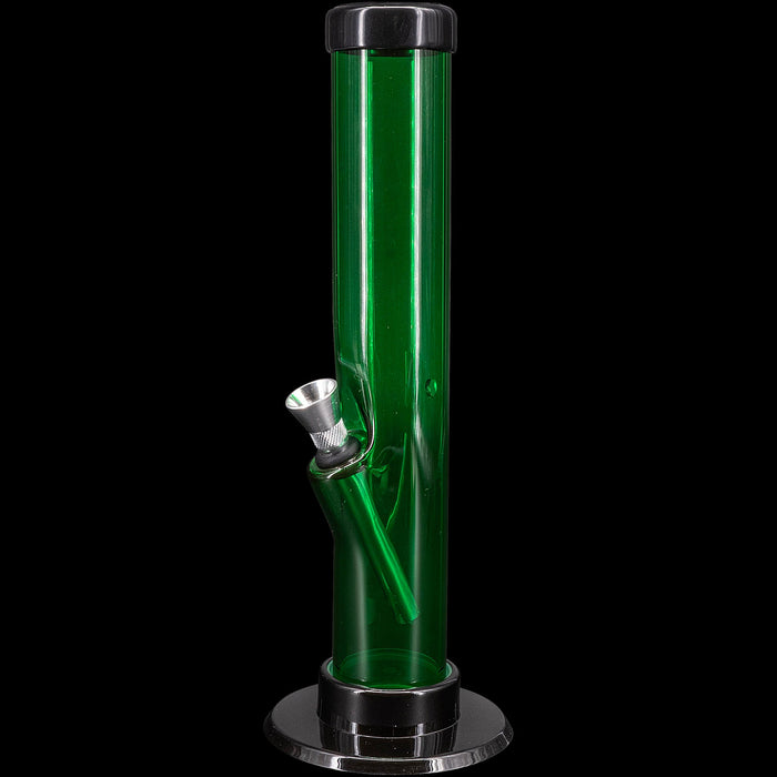 JM Enterprises 6-9-12" Acrylic Straight Tube Bong - Multiple Colors, Green