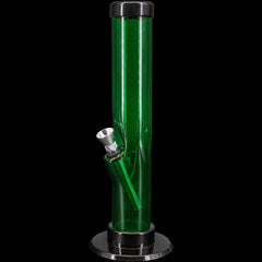 JM Enterprises 6-9-12" Acrylic Straight Tube Bong - Multiple Colors - Discreet Smoker