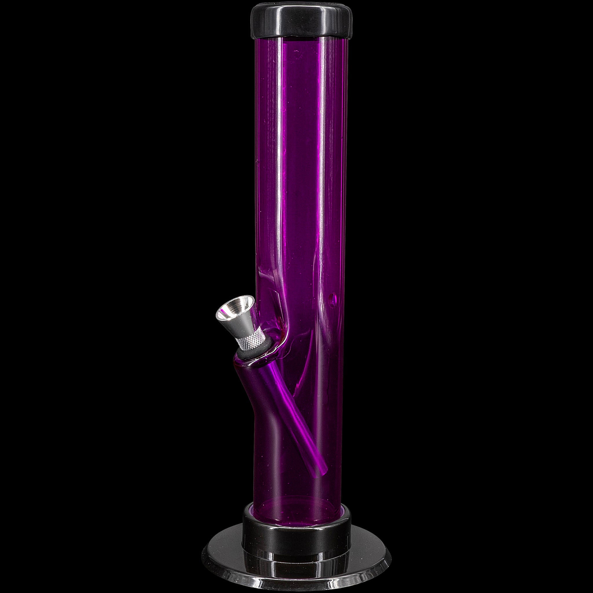 JM Enterprises 6-9-12" Acrylic Straight Tube Bong - Multiple Colors - Discreet Smoker