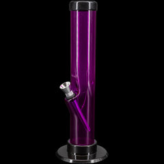 JM Enterprises 6-9-12" Acrylic Straight Tube Bong - Multiple Colors - Discreet Smoker