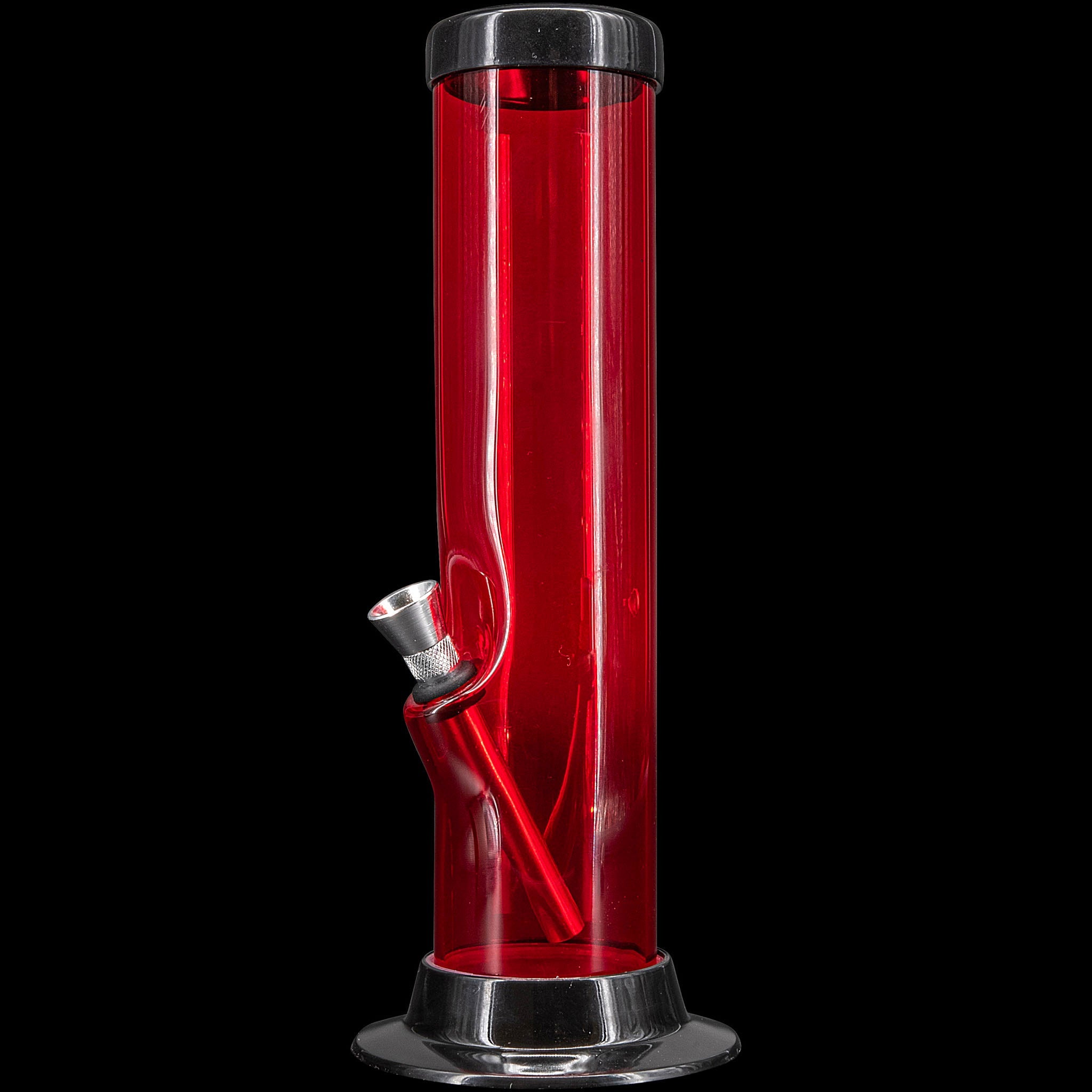 JM Enterprises 6-9-12-15" Acrylic Straight Tube Basic Bong - Multiple Colors - Discreet Smoker