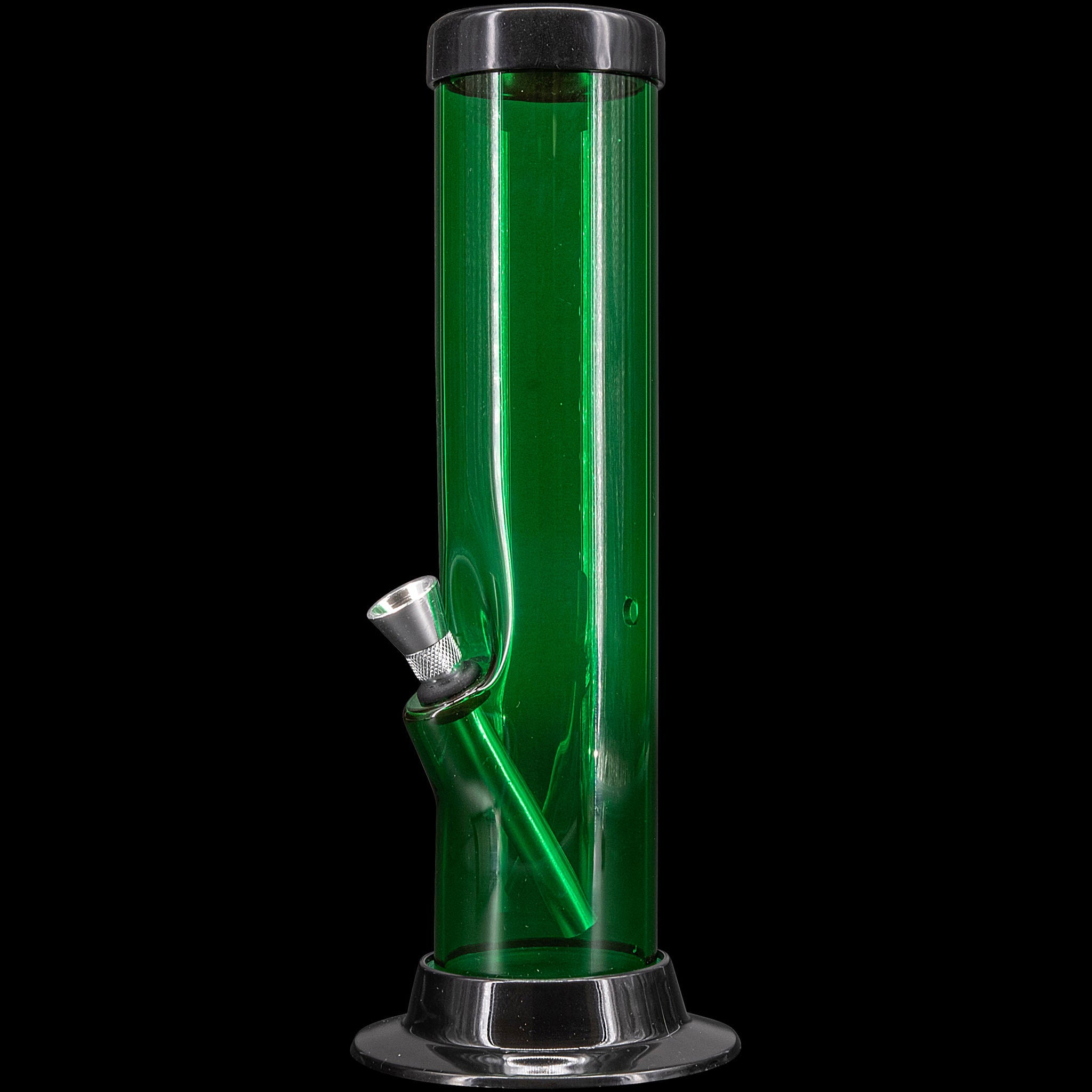 JM Enterprises 6-9-12-15" Acrylic Straight Tube Basic Bong - Multiple Colors - Discreet Smoker