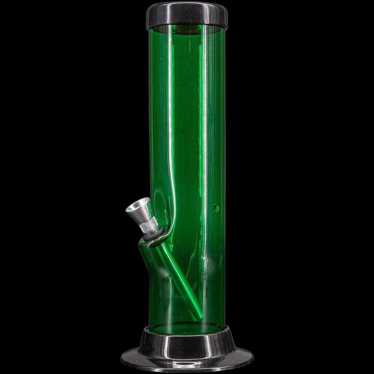 JM Enterprises 6-9-12-15" Acrylic Straight Tube Basic Bong - Multiple Colors - Discreet Smoker