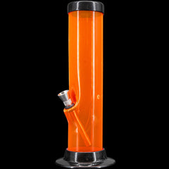 JM Enterprises 6-9-12-15" Acrylic Straight Tube Basic Bong - Multiple Colors - Discreet Smoker