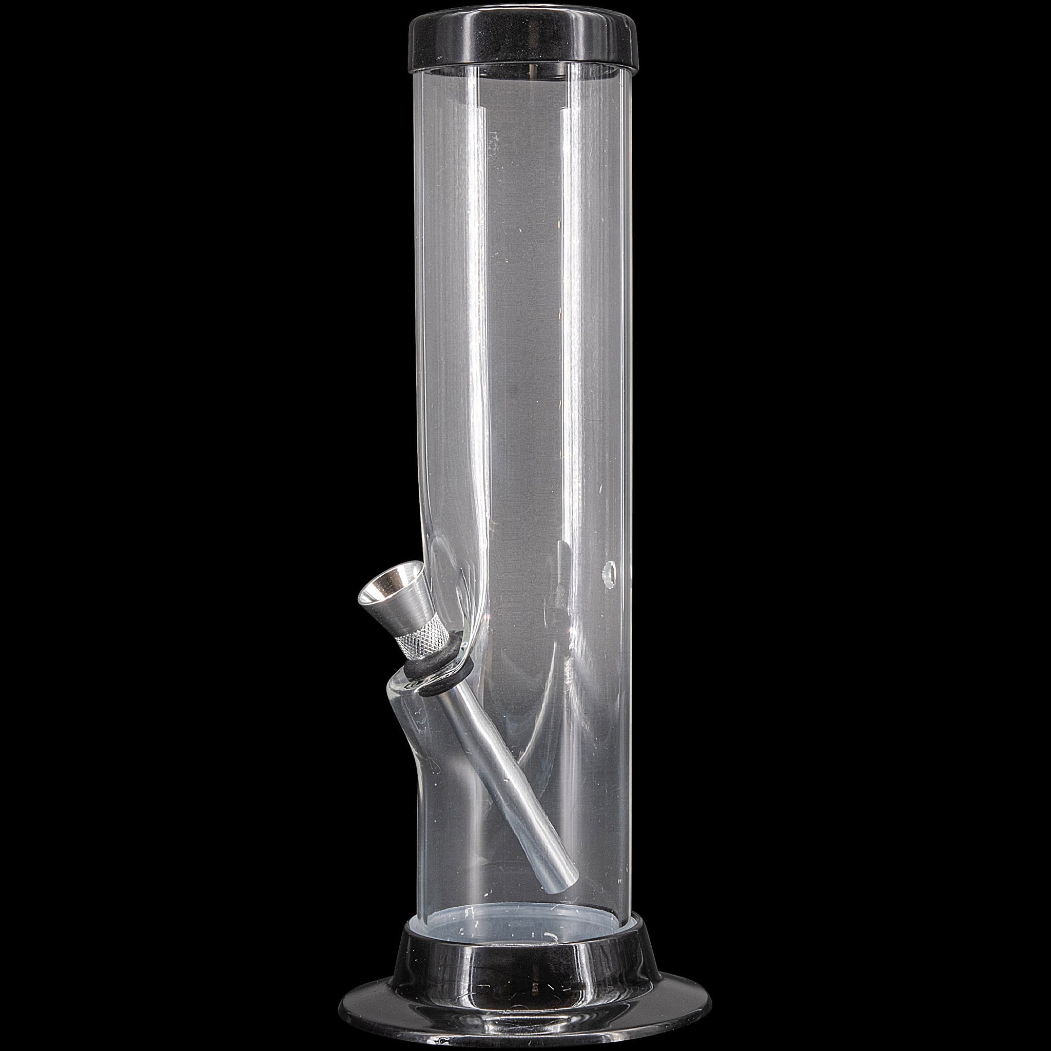 JM Enterprises 6-9-12-15" Acrylic Straight Tube Basic Bong - Multiple Colors - Discreet Smoker