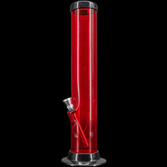 JM Enterprises 6-9-12-15" Acrylic Straight Tube Basic Bong - Multiple Colors - Discreet Smoker