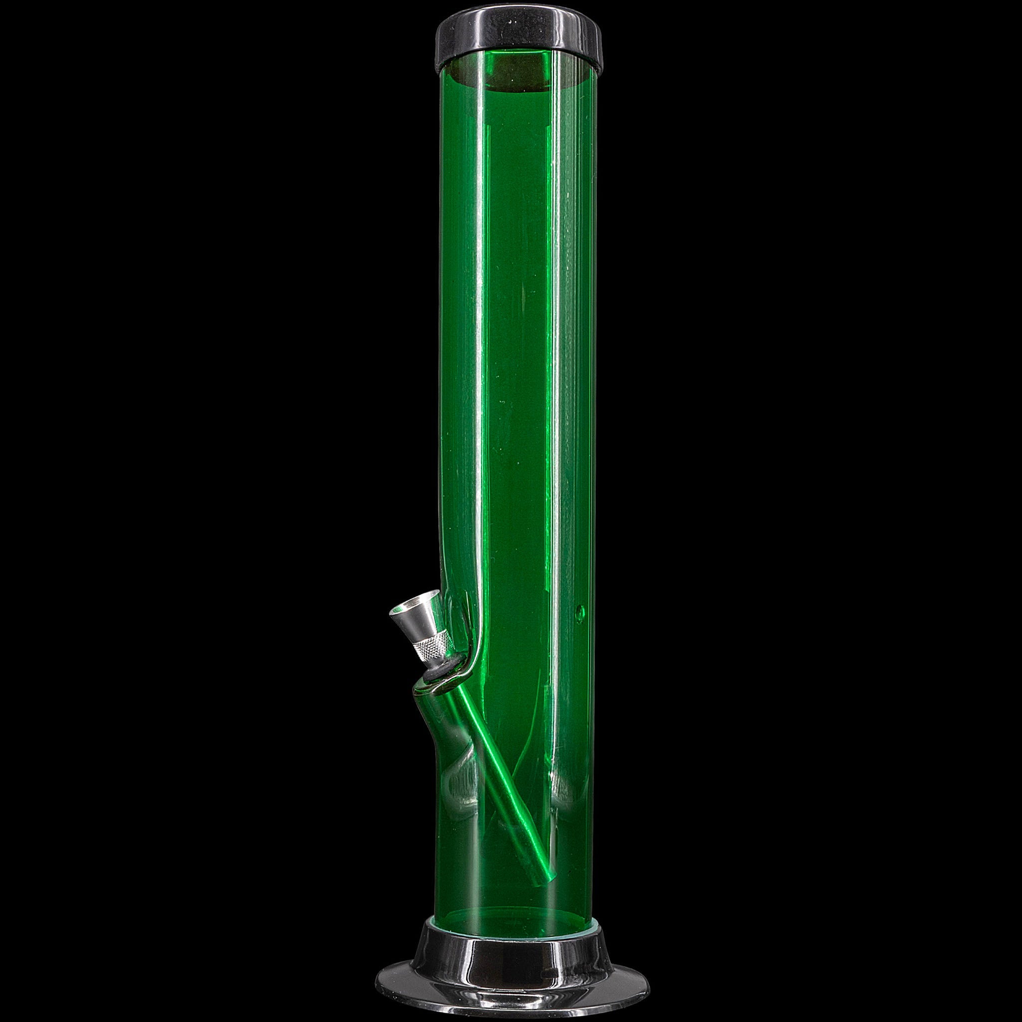 JM Enterprises 6-9-12-15" Acrylic Straight Tube Basic Bong - Multiple Colors - Discreet Smoker