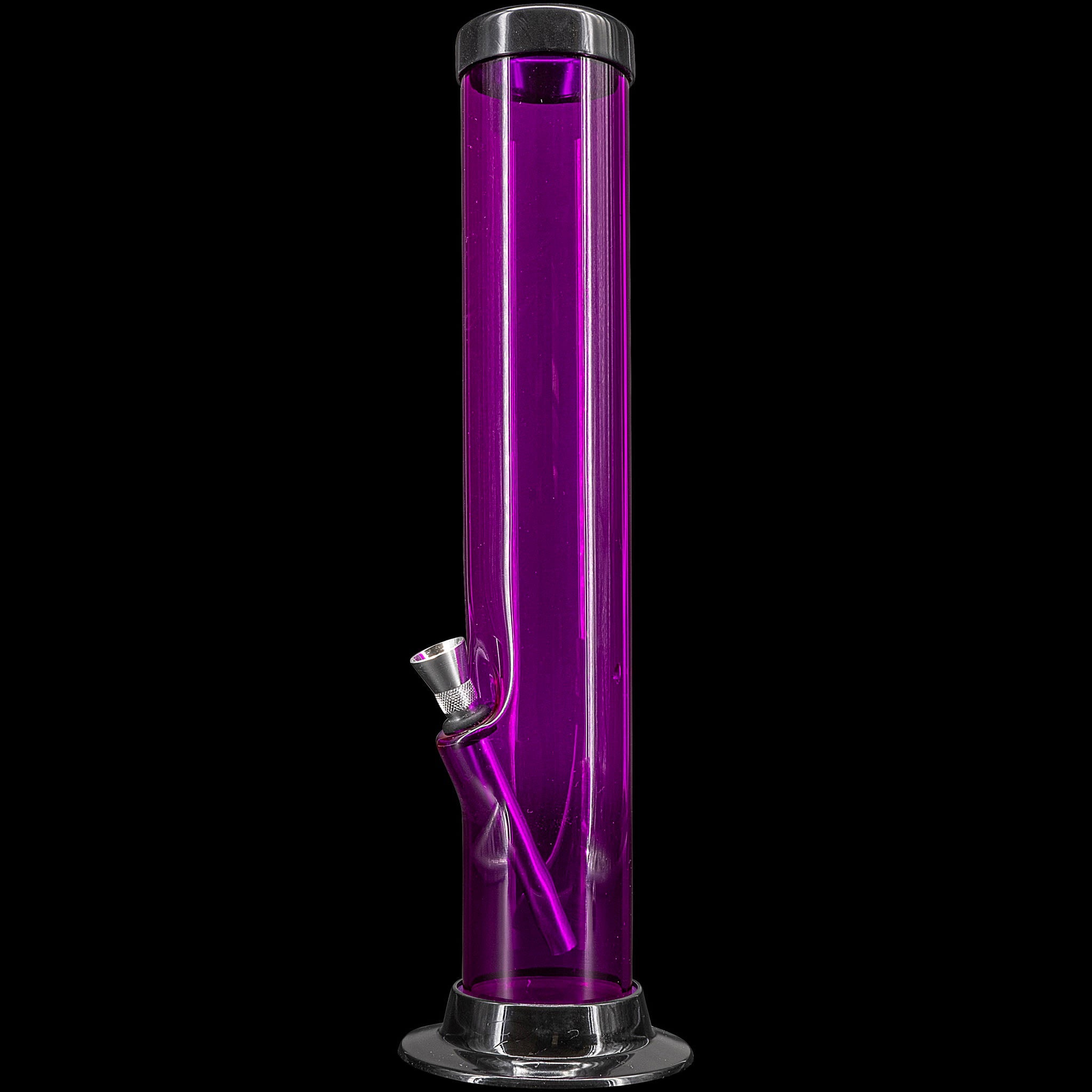JM Enterprises 6-9-12-15" Acrylic Straight Tube Basic Bong - Multiple Colors - Discreet Smoker