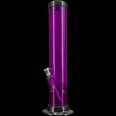 JM Enterprises 6-9-12-15" Acrylic Straight Tube Basic Bong - Multiple Colors - Discreet Smoker