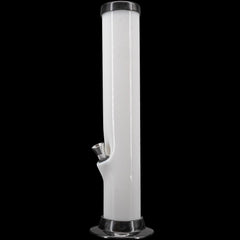 JM Enterprises 6-9-12-15" Acrylic Straight Tube Basic Bong - Multiple Colors - Discreet Smoker