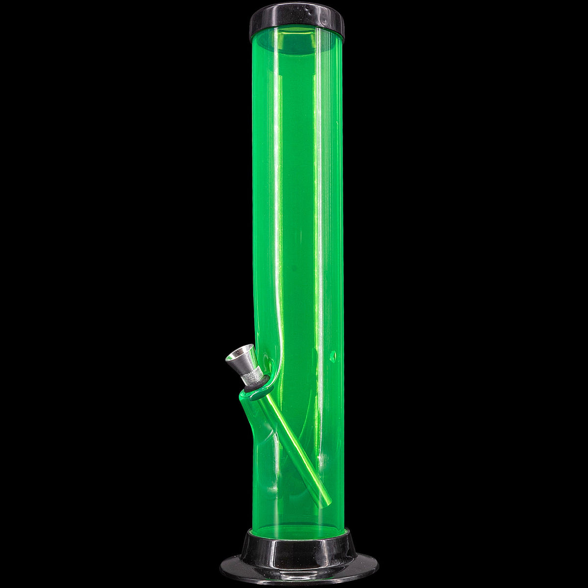 JM Enterprises 6-9-12-15" Acrylic Straight Tube Basic Bong - Multiple Colors - Discreet Smoker