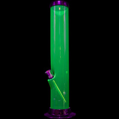 JM Enterprises 6-9-12-15" Acrylic Straight Tube Basic Bong - Multiple Colors - Discreet Smoker