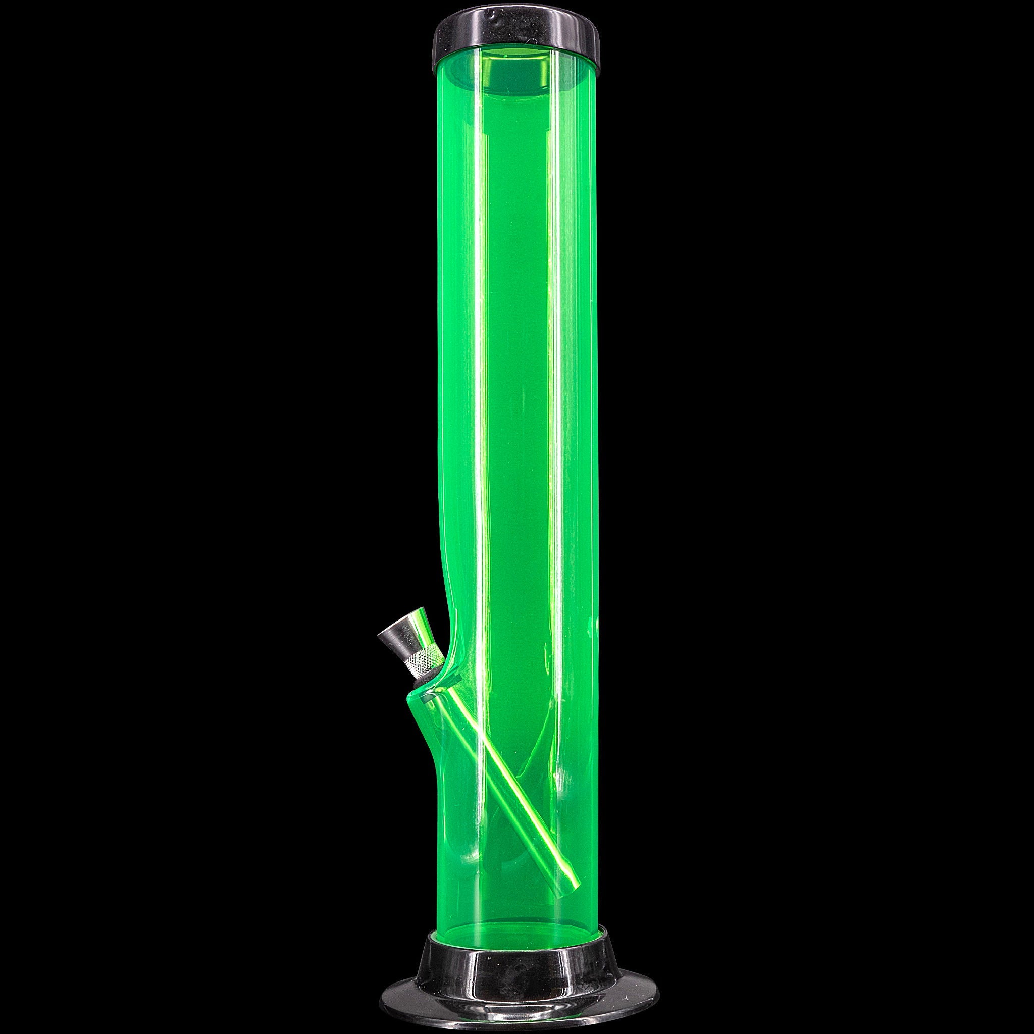JM Enterprises 6-9-12-15" Acrylic Straight Tube Basic Bong - Multiple Colors - Discreet Smoker