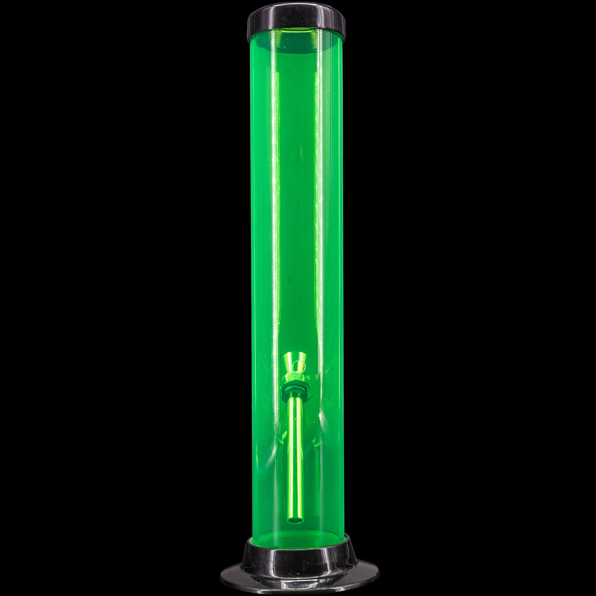 JM Enterprises 6-9-12-15" Acrylic Straight Tube Basic Bong - Multiple Colors - Discreet Smoker