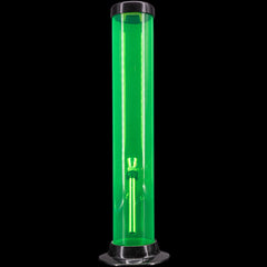 JM Enterprises 6-9-12-15" Acrylic Straight Tube Basic Bong - Multiple Colors - Discreet Smoker
