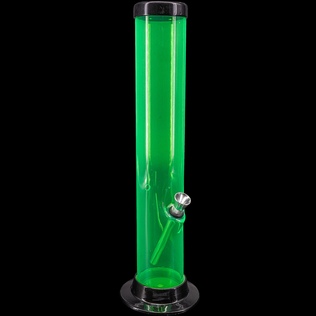 JM Enterprises 6-9-12-15" Acrylic Straight Tube Basic Bong - Multiple Colors - Discreet Smoker