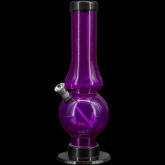 JM Enterprises 6-9" Acrylic Straight Tube Bubble Flare Bong - Multiple Colors - Discreet Smoker