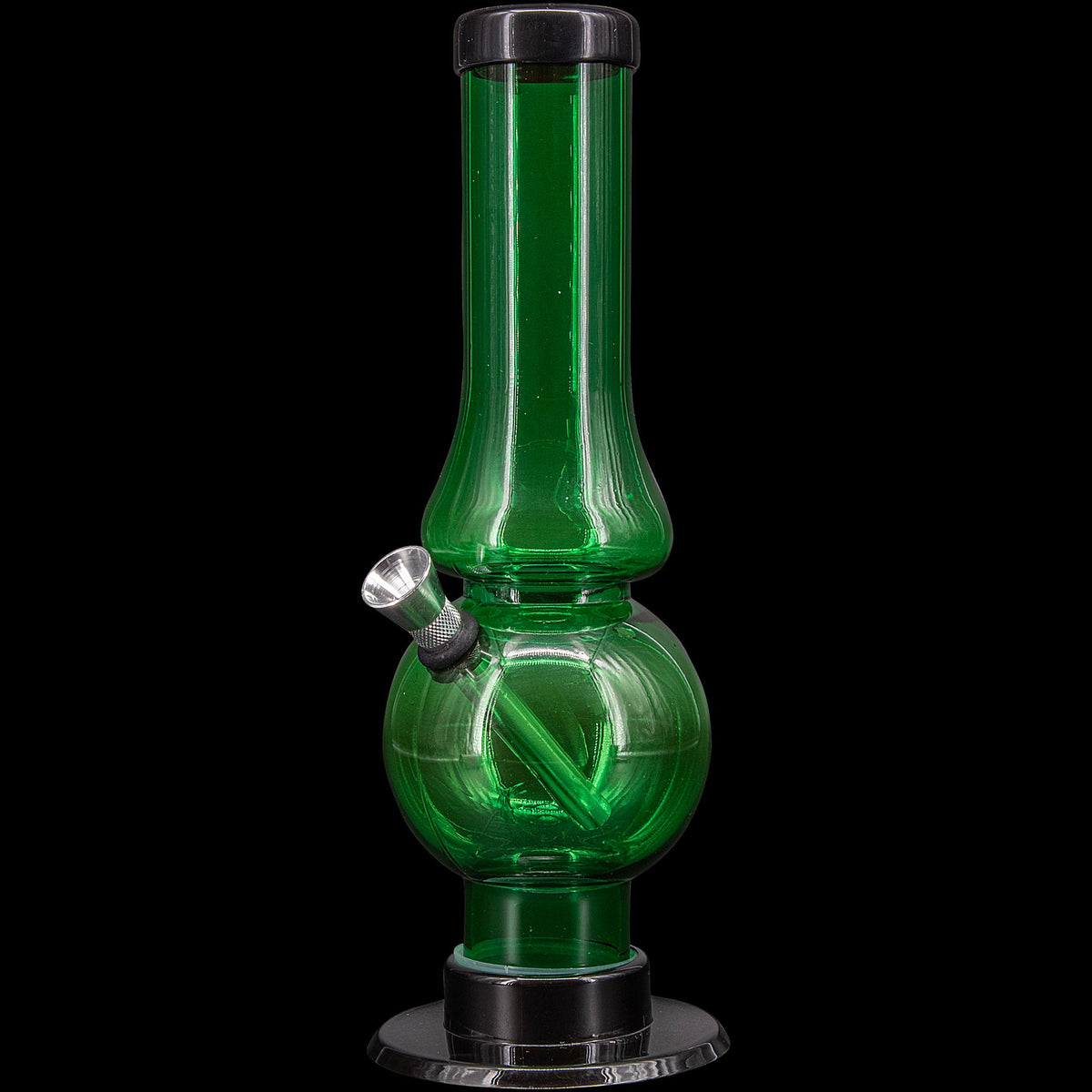 JM Enterprises 6-9" Acrylic Straight Tube Bubble Flare Bong - Multiple Colors - Discreet Smoker