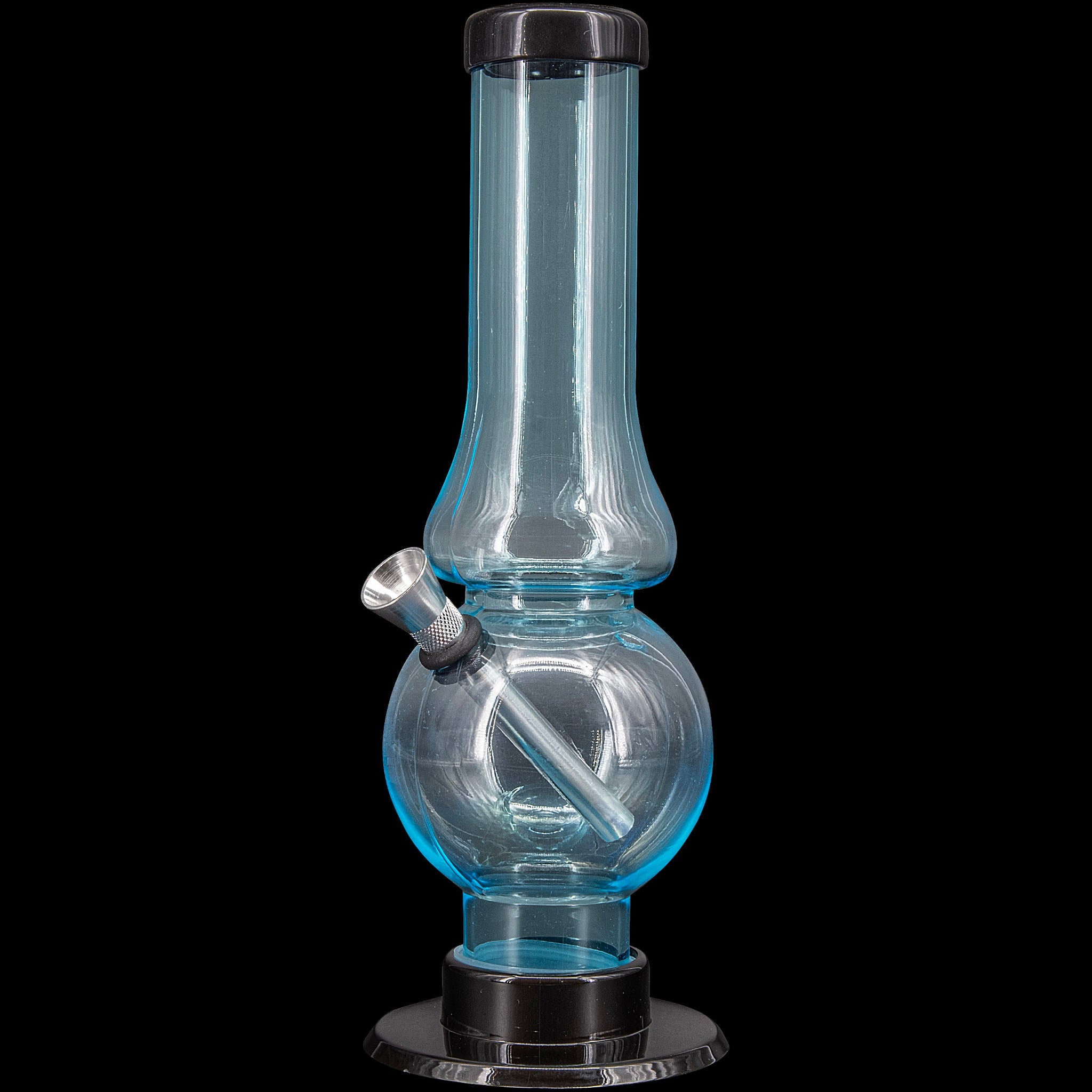JM Enterprises 6-9" Acrylic Straight Tube Bubble Flare Bong - Multiple Colors - Discreet Smoker