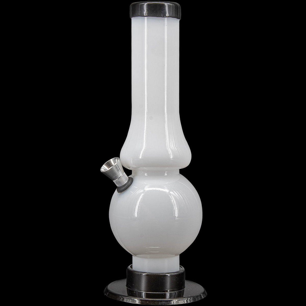 JM Enterprises 6-9" Acrylic Straight Tube Bubble Flare Bong - Multiple Colors - Discreet Smoker