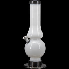 JM Enterprises 6-9" Acrylic Straight Tube Bubble Flare Bong - Multiple Colors - Discreet Smoker