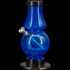 JM Enterprises 6-9" Acrylic Straight Tube Bubble Flare Bong - Multiple Colors - Discreet Smoker