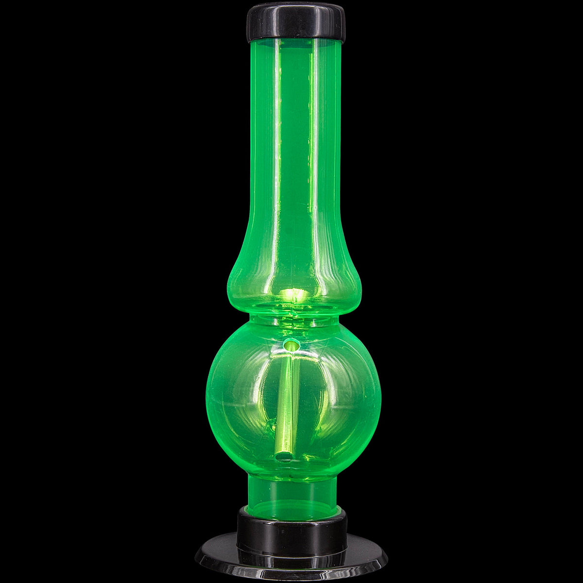 JM Enterprises 6-9" Acrylic Straight Tube Bubble Flare Bong - Multiple Colors - Discreet Smoker