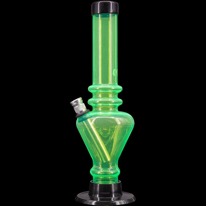 JM Enterprises 8" Acrylic Blossom Bong - Multiple Colors, Illuminati Green