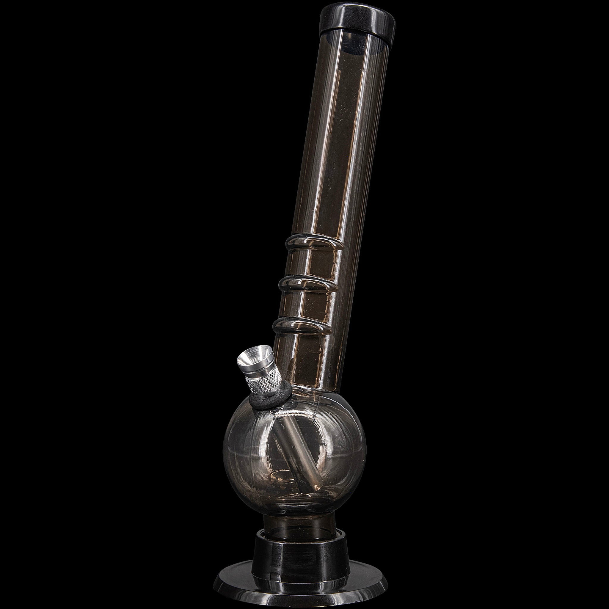 JM Enterprises 8" Acrylic Angled Neck Bubble Bong - Multiple Colors - Discreet Smoker