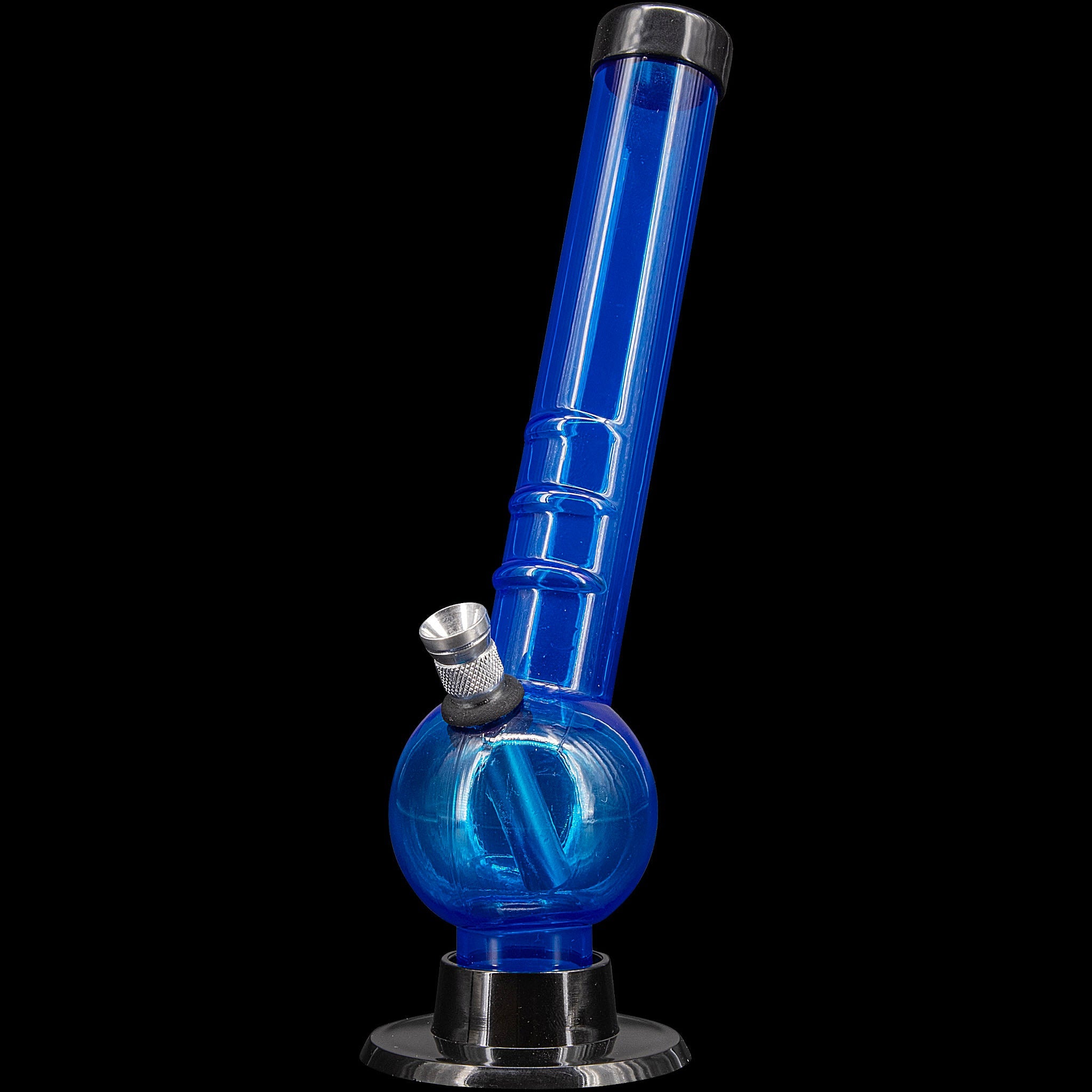 JM Enterprises 8" Acrylic Angled Neck Bubble Bong - Multiple Colors - Discreet Smoker