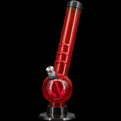 JM Enterprises 8" Acrylic Angled Neck Bubble Bong - Multiple Colors - Discreet Smoker