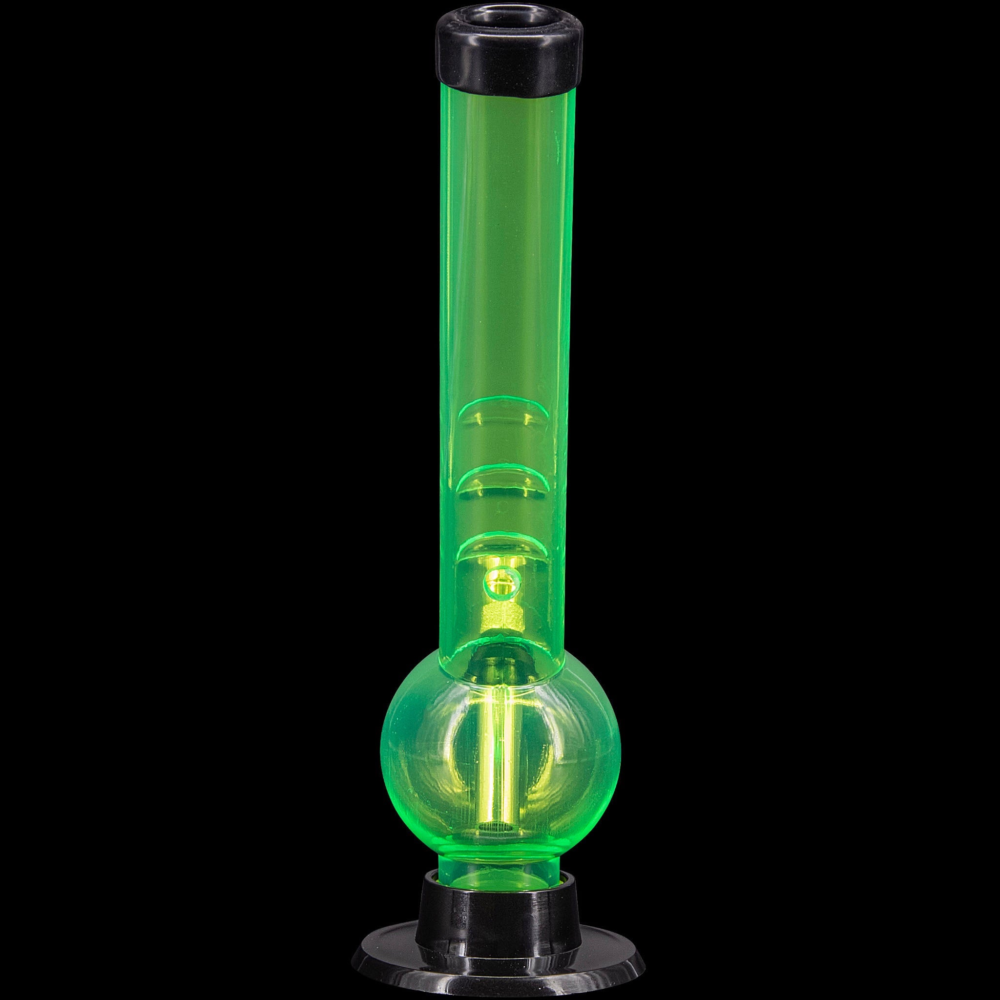 JM Enterprises 8" Acrylic Angled Neck Bubble Bong - Multiple Colors - Discreet Smoker