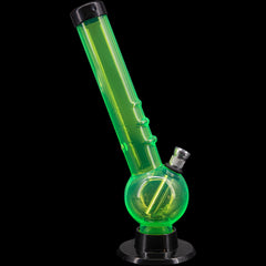 JM Enterprises 8" Acrylic Angled Neck Bubble Bong - Multiple Colors - Discreet Smoker