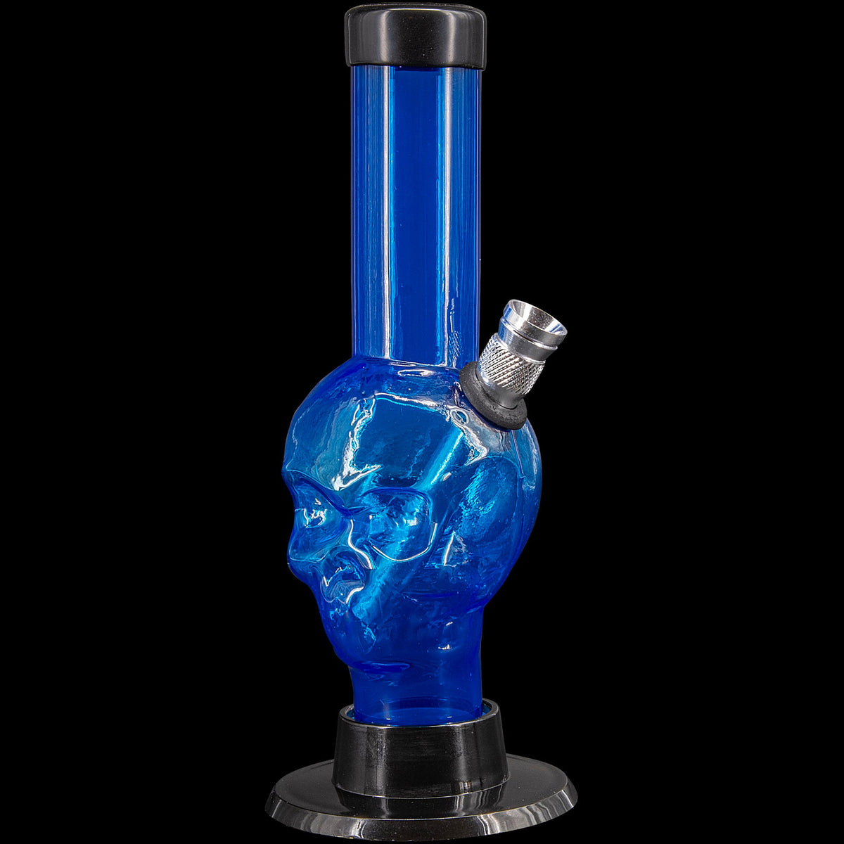JM Enterprises Mini Alien Head Acrylic Bong - 6" Tall - Multiple Colors - Discreet Smoker