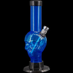 JM Enterprises Mini Alien Head Acrylic Bong - 6" Tall - Multiple Colors - Discreet Smoker