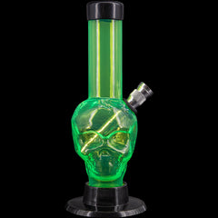 JM Enterprises Mini Alien Head Acrylic Bong - 6" Tall - Multiple Colors - Discreet Smoker