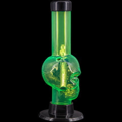 JM Enterprises Mini Alien Head Acrylic Bong - 6" Tall - Multiple Colors - Discreet Smoker
