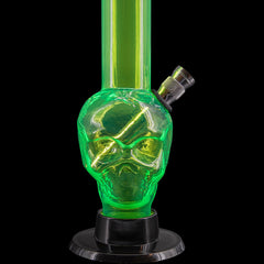 JM Enterprises Mini Alien Head Acrylic Bong - 6" Tall - Multiple Colors - Discreet Smoker
