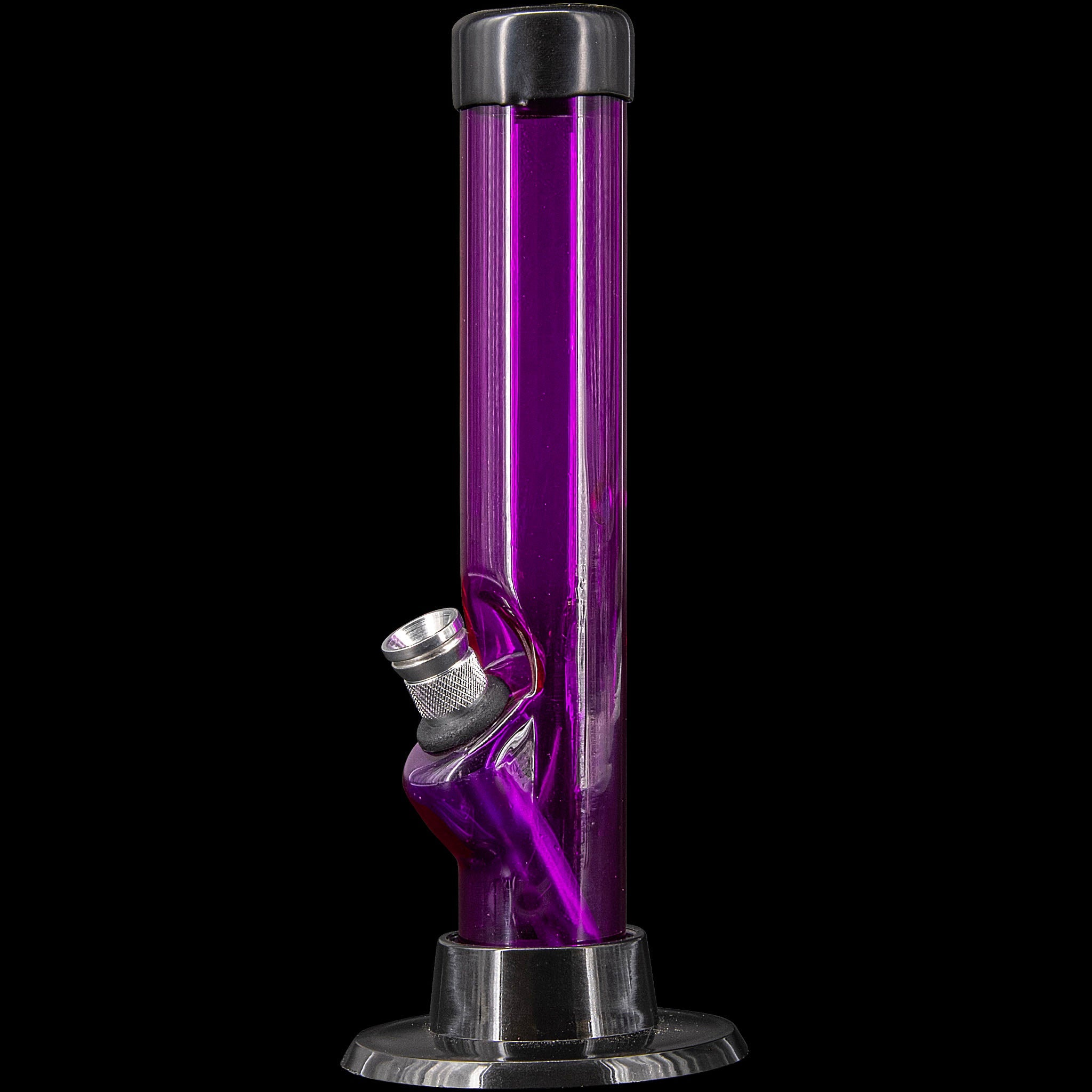 JM Enterprises 6" Acrylic Straight Tube Bong - Multiple Colors - Discreet Smoker