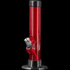 JM Enterprises 6" Acrylic Straight Tube Bong - Multiple Colors - Discreet Smoker