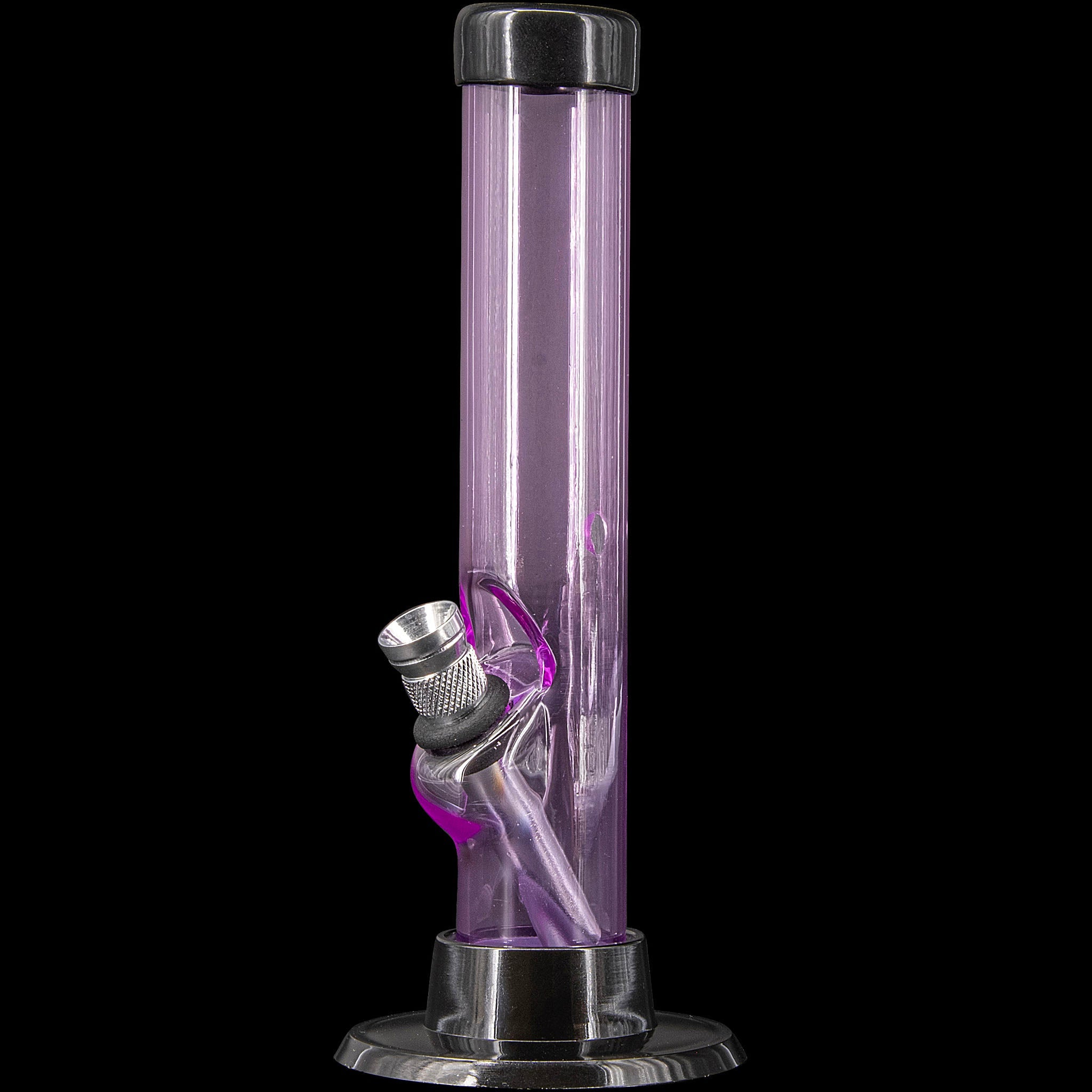 JM Enterprises 6" Acrylic Straight Tube Bong - Multiple Colors - Discreet Smoker