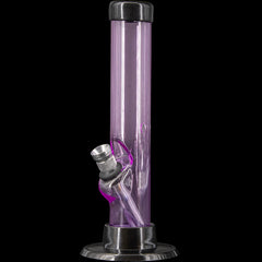 JM Enterprises 6" Acrylic Straight Tube Bong - Multiple Colors - Discreet Smoker