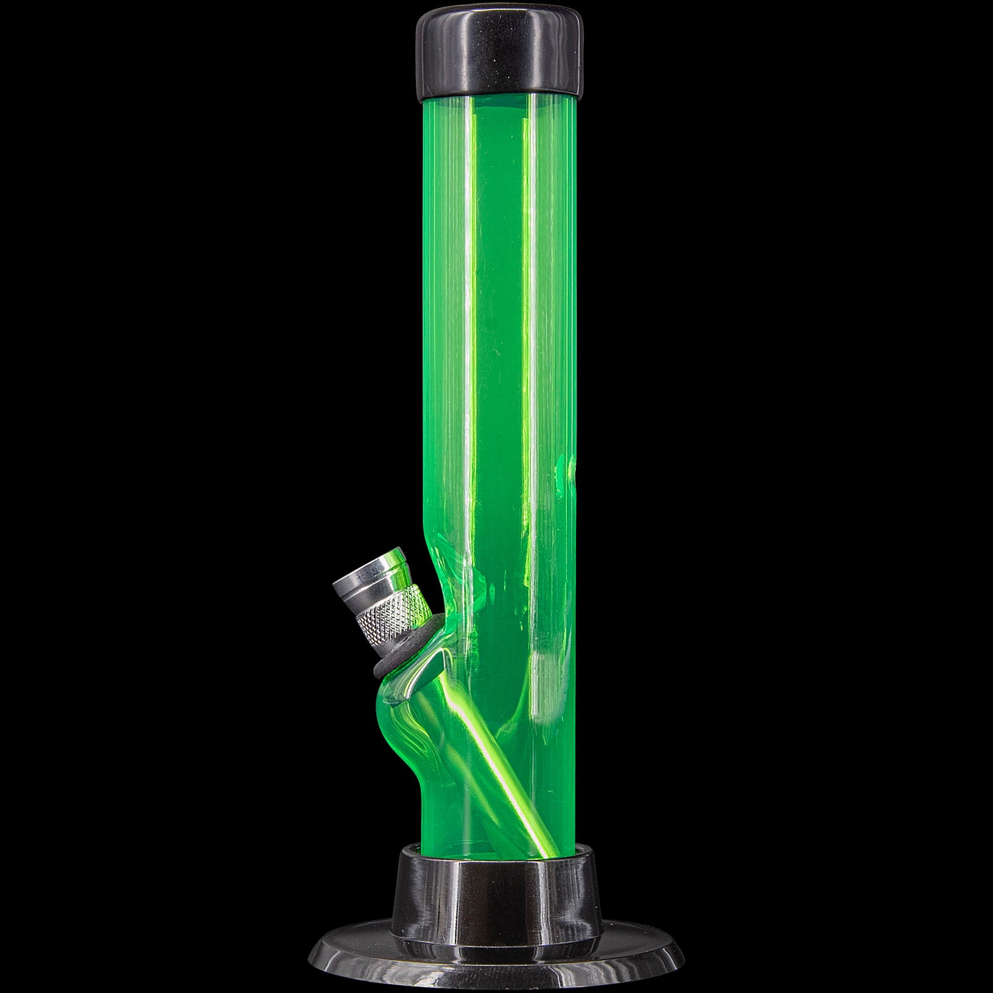 JM Enterprises 6" Acrylic Straight Tube Bong - Multiple Colors - Discreet Smoker